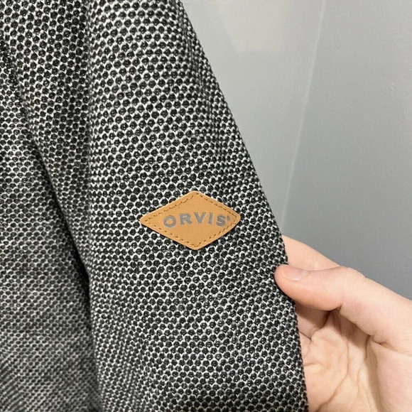 Orvis Men's Brighton Jacket M Gray 1/4 Zip Pullover Sherpa Sweater Sweatshirt - Picture 4 of 10